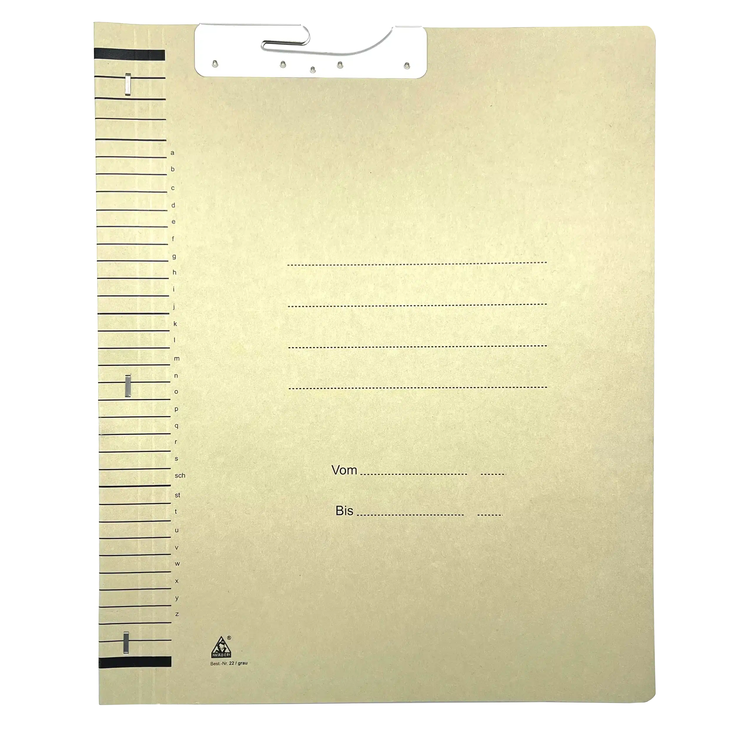 WÄLLER Dehnrückenhefter, Doppelheftgarnitur, chamois 1 WÄLLER Dehnrückenhefter Doppelheftgarnitur chamois - Vorderseite