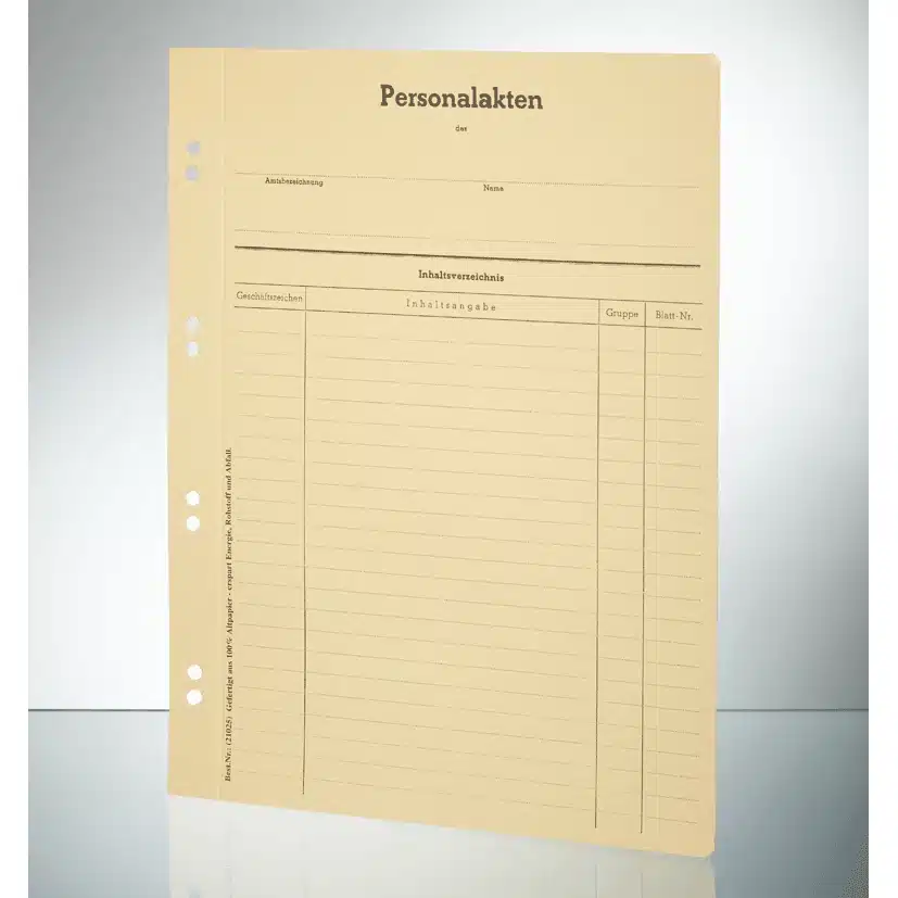 Vorblatt für Personal-Aktenaufteiler 1 Vorblatt für Personal-Aktenaufteiler